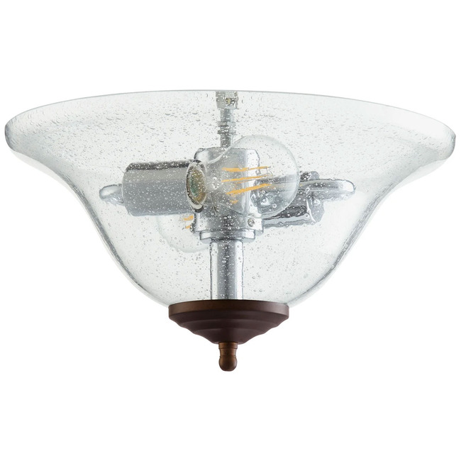 Clear Seeded Bowl Fan Light Kit by Quorum