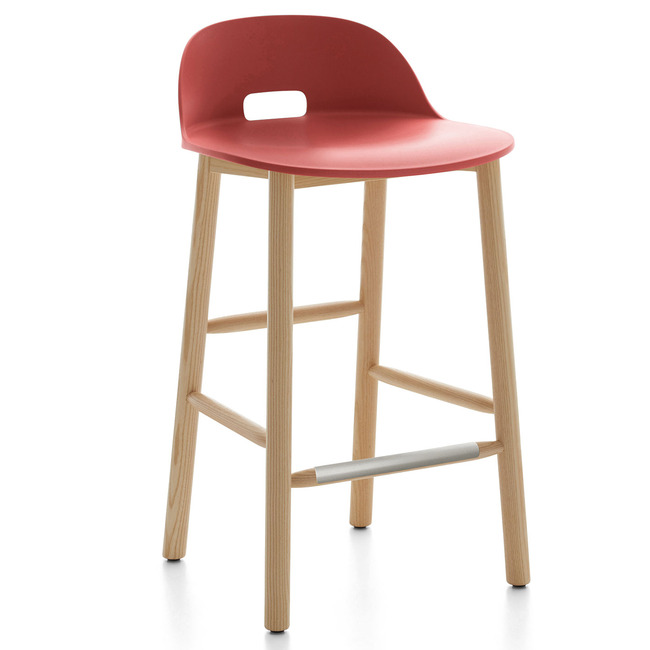 Alfi Low Back Bar/ Counter Stool by Emeco