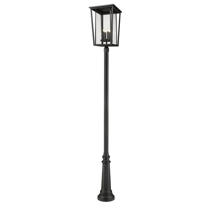 Seoul Outdoor Post Light with Round Post/Decorative Base by Z-Lite