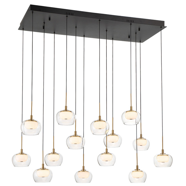 Manarola Double Linear Multi Light Chandelier by Lib & Co