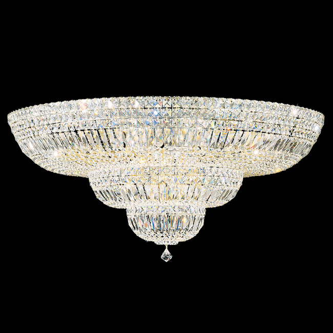 Petit Crystal Deluxe Triple Ceiling Flush Light by Schonbek Signature