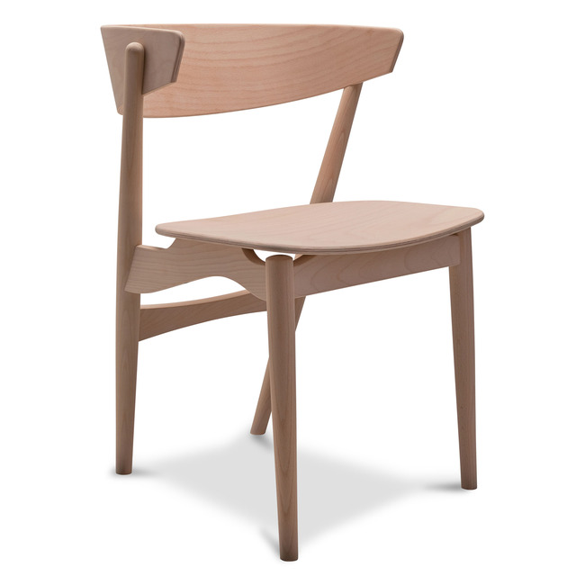 No. 7 Wooden Seat Dining Chair by Sibast Furniture