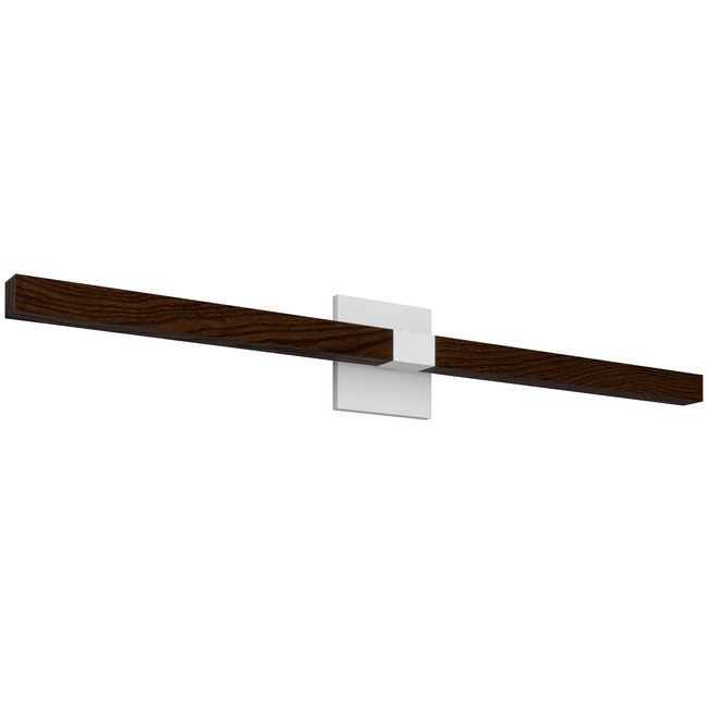 Tie Stix Wood Warm Dim Indirect Vanity Light with Power by PureEdge Lighting