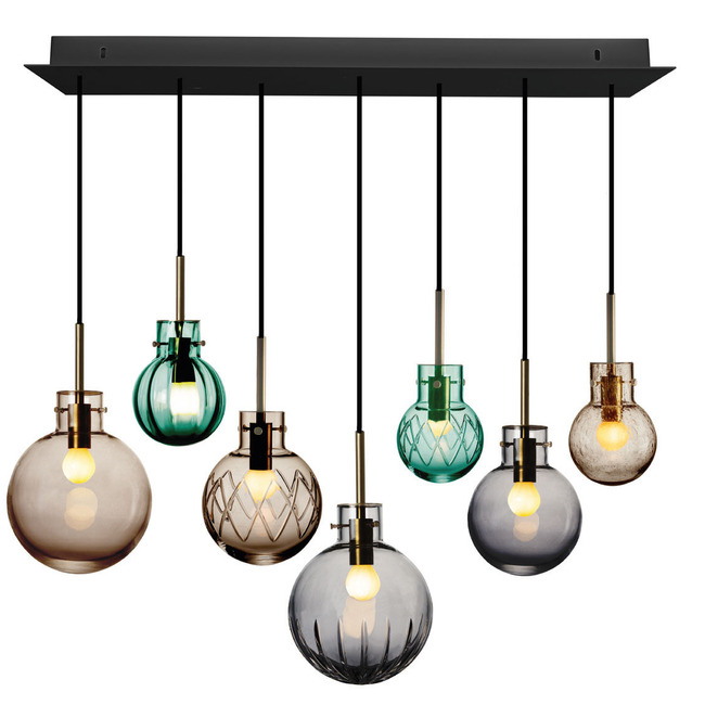 Dusk Linear Multi Light Pendant by Hadeland Glassverk