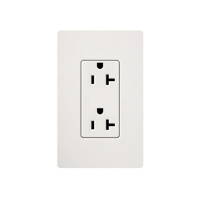 Claro 20A Tamper Resistant Receptacle by Lutron