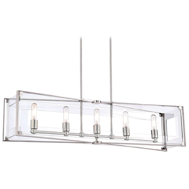 Crystal-Clear Linear Pendant by George Kovacs