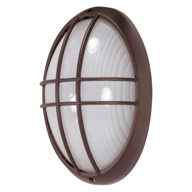 Oval Outdoor Caged Wall Light by Satco