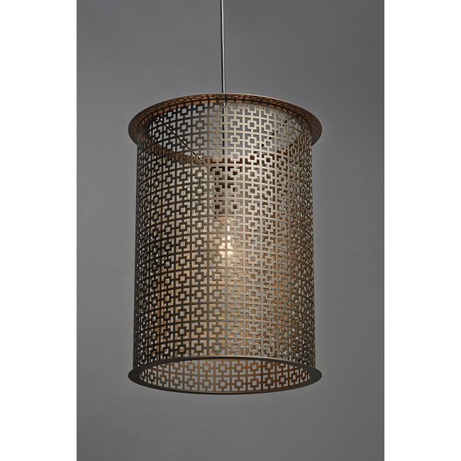 Clarus Round Exposed Geometric Cutout Pendant by UltraLights