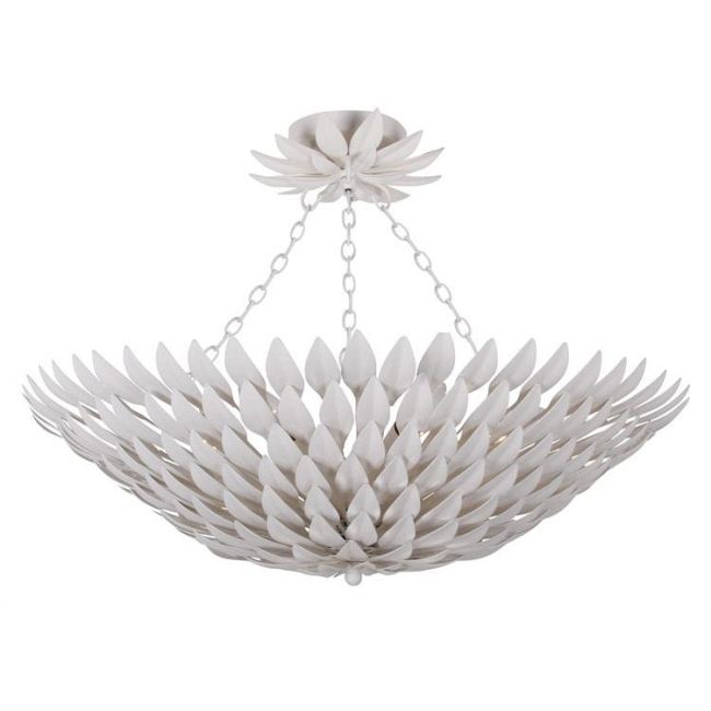 Broche Semi Flush Petals Ceiling Light by Crystorama