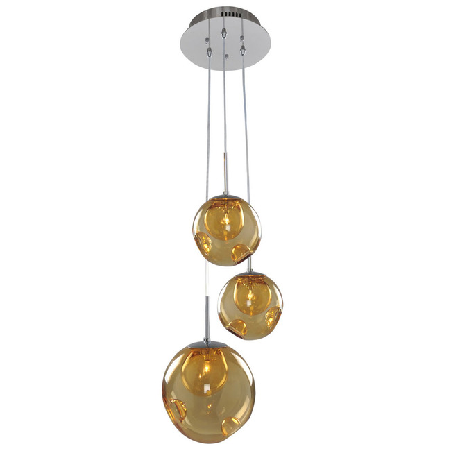 Meteor Round Multi Light Pendant by Kalco