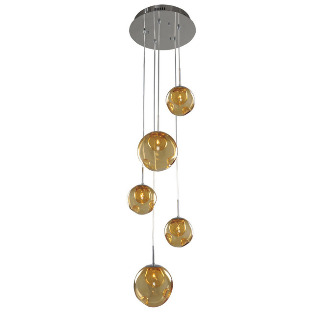 Meteor Round Multi Light Pendant by Kalco