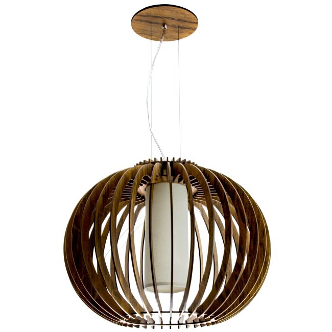 Stecche Di Legno Round Pendant by Accord Iluminacao