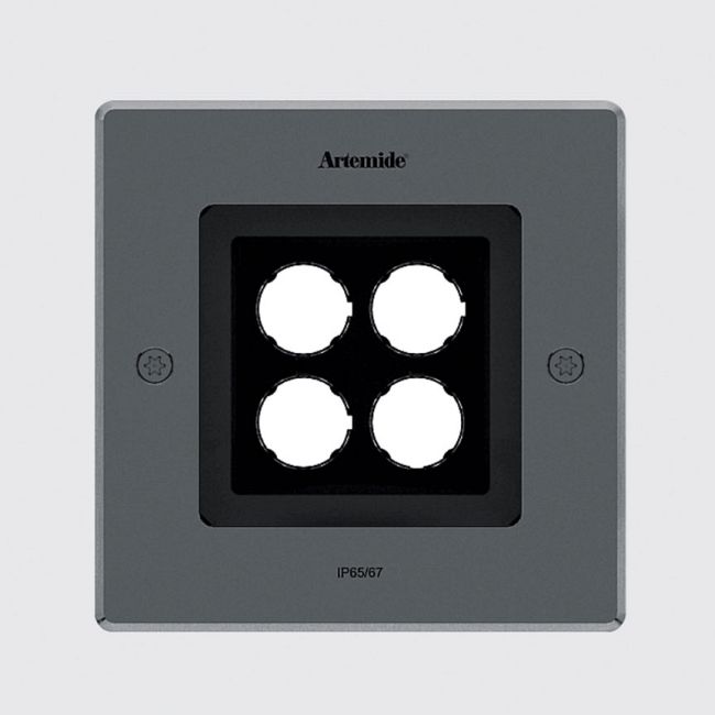 Ego 150 Wall Wash Outdoor Square Ceiling Downlight by Artemide