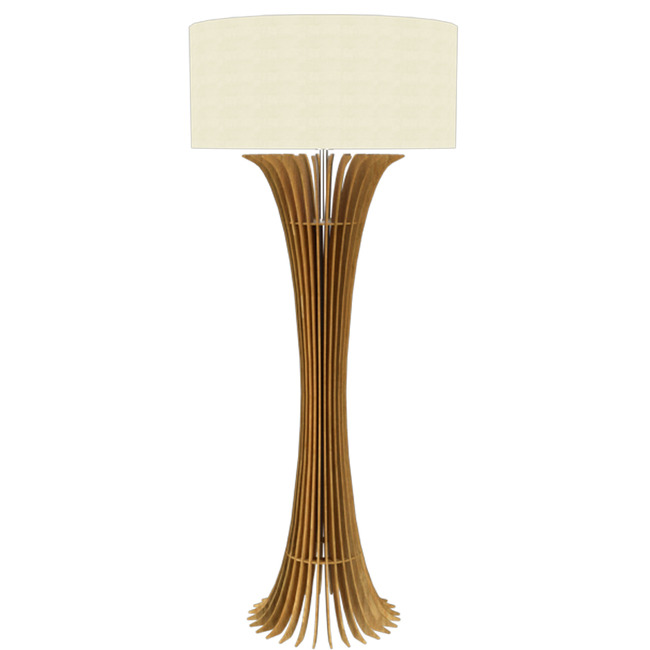 Stecche Di Legno Curved Floor Lamp by Accord Iluminacao