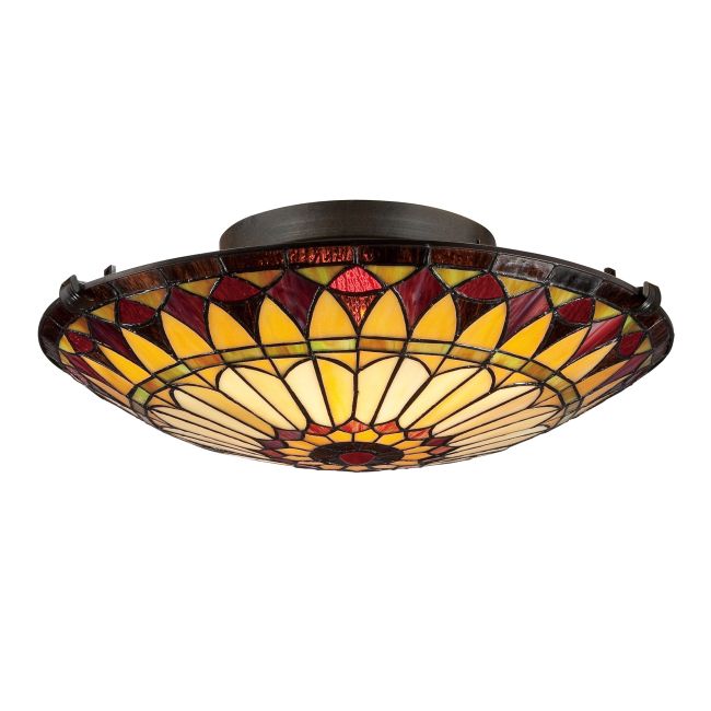 Tiffany 1400 Ceiling Flush Light by Quoizel