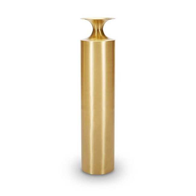 Beat Vessel Tall Brass Vase by Tom Dixon
