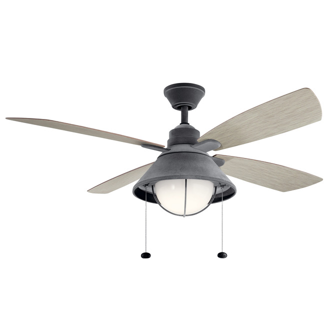 Seaside Outdoor Ceiling Fan with Light by Kichler