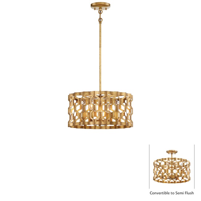 Coronade Convertible Pendant / Semi Flush Mount by Metropolitan Lighting