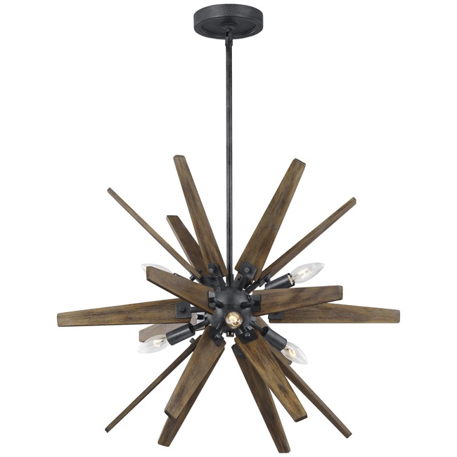 Thorne Wood Chandelier by Visual Comfort Studio