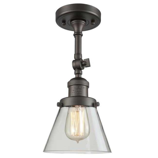 Small Cone Adjustable Semi Flush Ceiling Light by Innovations Lighting