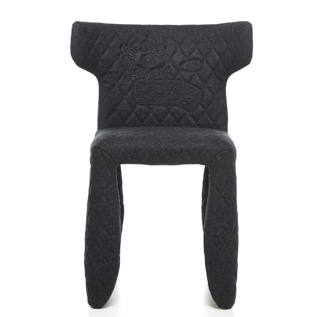 Monster Divina Melange Side Chair with Embroidery and Arms by Moooi