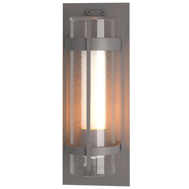 Banded Seeded Glass Outdoor Wall Sconce by Hubbardton Forge