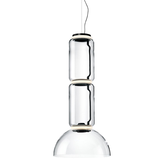 Noctambule Low Cylinder Pendant with Bowl by FLOS
