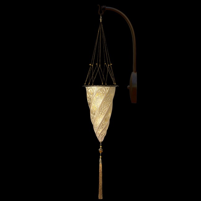 Cesendello Silk Arc Wall Sconce by Venetian Designs