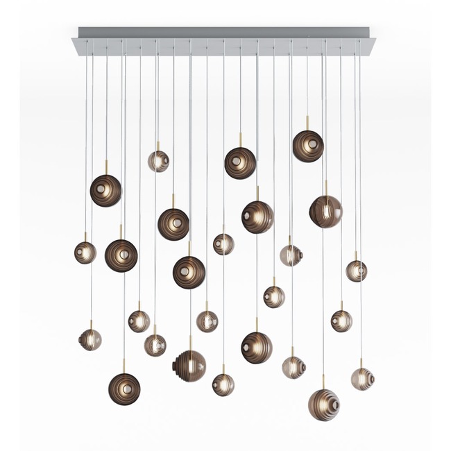 Dark & Bright Star Linear Chandelier by Bomma