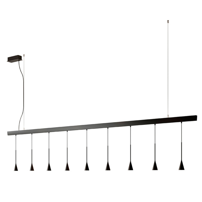 Skybell Multi Linear Light Pendant W/ Uplights by Bover