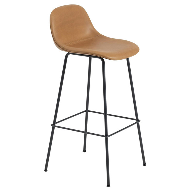 Fiber Stool With Backrest Tube Base by Muuto