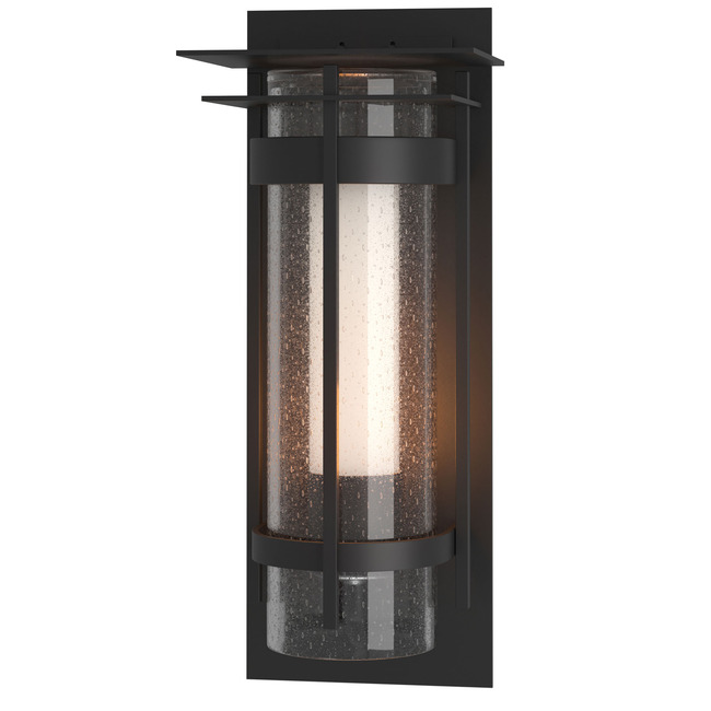 Banded XL Seeded Top Plate Outdoor Wall Sconce by Hubbardton Forge