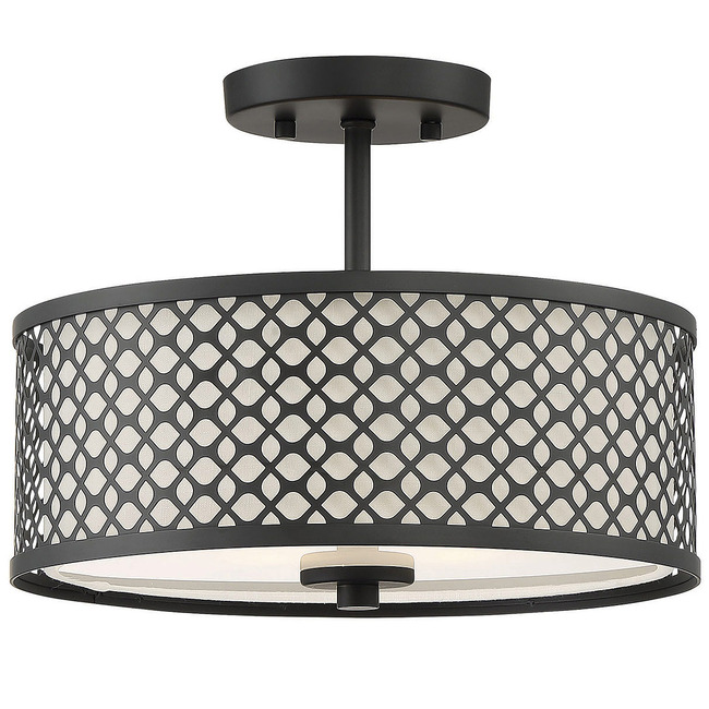 Harris Semi Flush Ceiling Light by Meridian Lighting