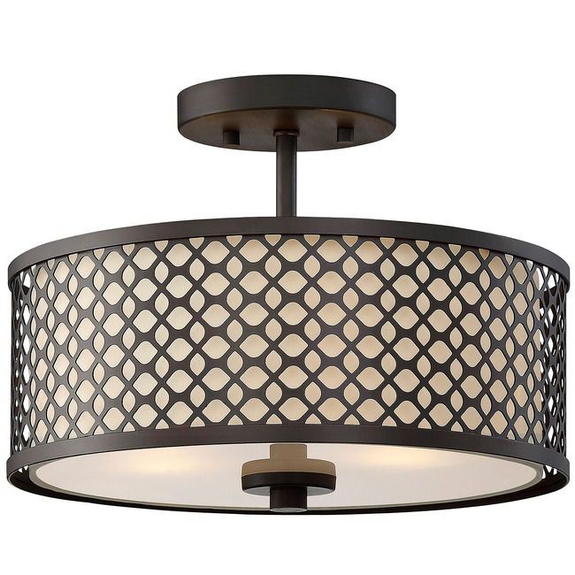 Harris Semi Flush Ceiling Light by Meridian Lighting