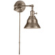 Boston Bell Swing-arm Plug-in Wall Sconce