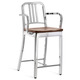 1104 Navy Collection Bar/ Counter Stool with Arms