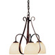 Sweeping Taper Trio Chandelier