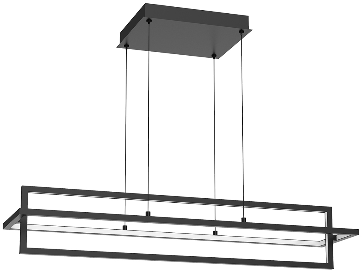 Mondrian Rectangular Pendant by Kuzco Lighting | LP16236-BK | KZC1009497