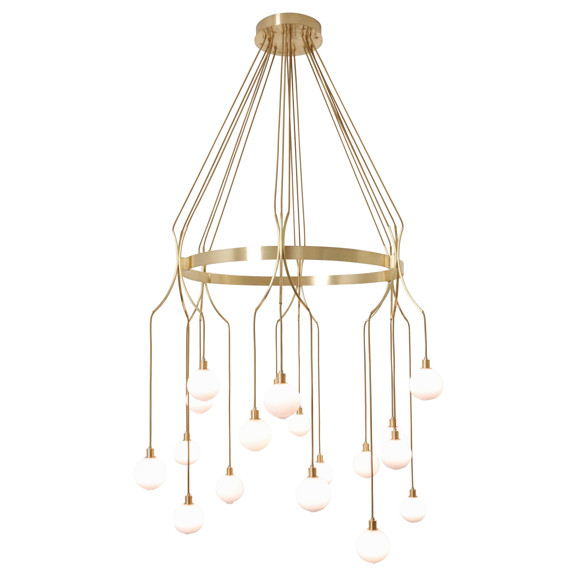 Drape Skirt Round Chandelier by SkLO | LT293SMKPN-GLD | SKL1083228