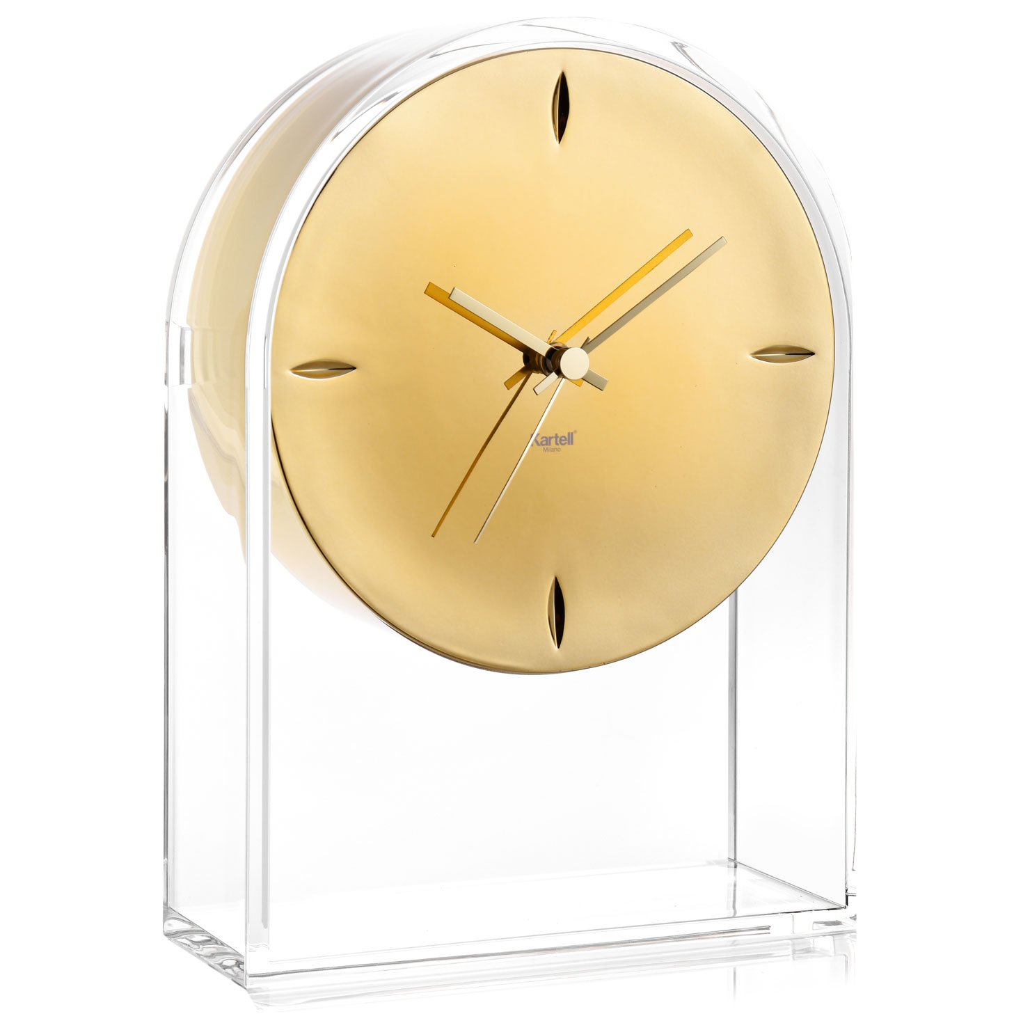 KARTELL - OROLOGIO DA TAVOLO CRISTALLO / ORO, AIR DU TEMPS, 1931/GG