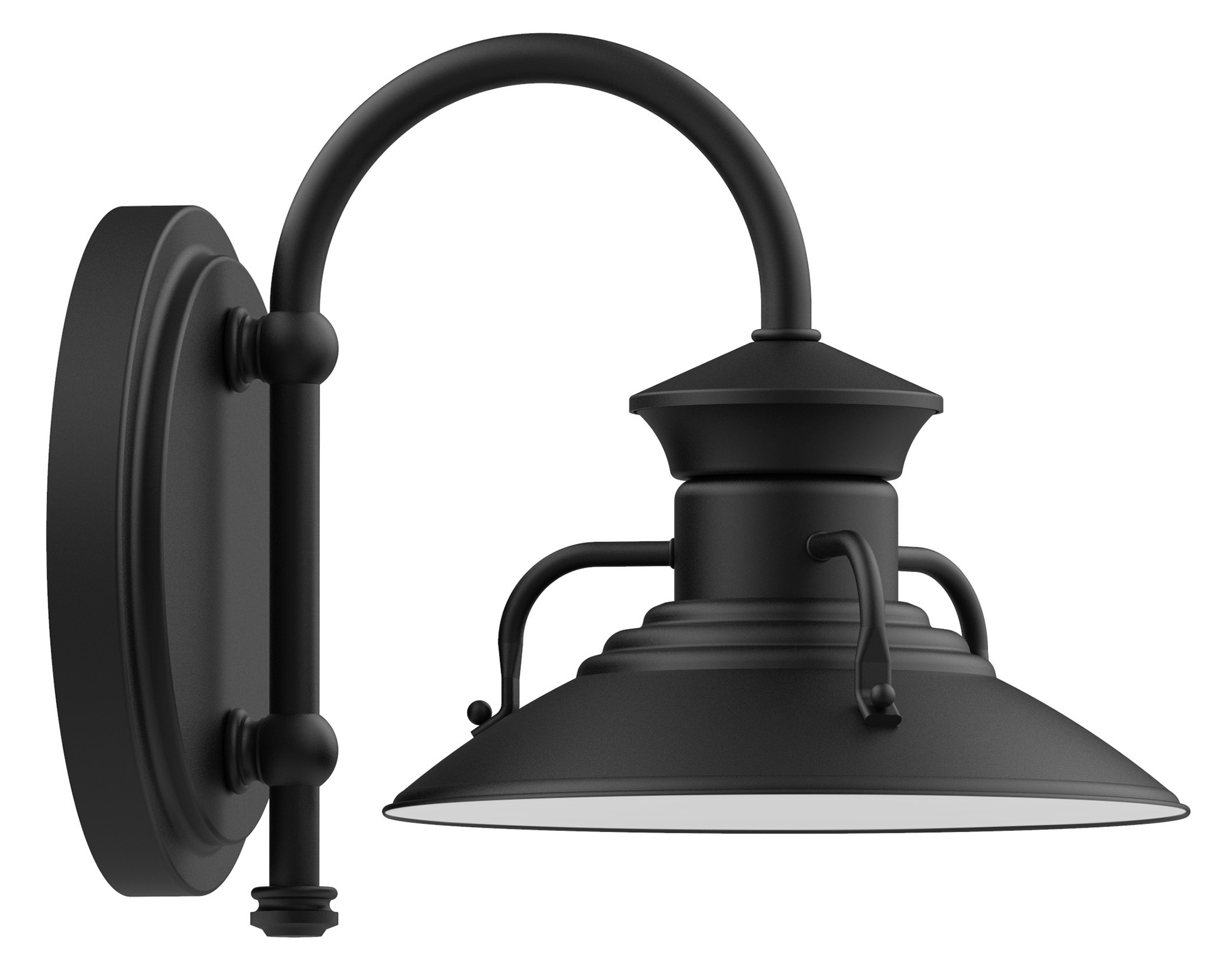 Montclair Light Works Homestead Hook Outdoor Wall Light, Black, SCB140-41