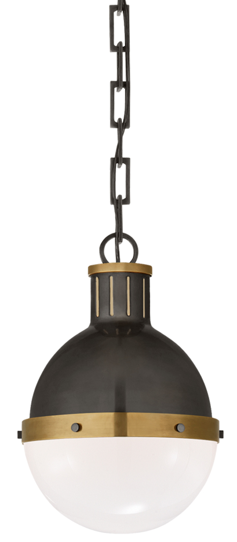 Visual Comfort Signature Hicks One Light Pendant in Hand-Rubbed