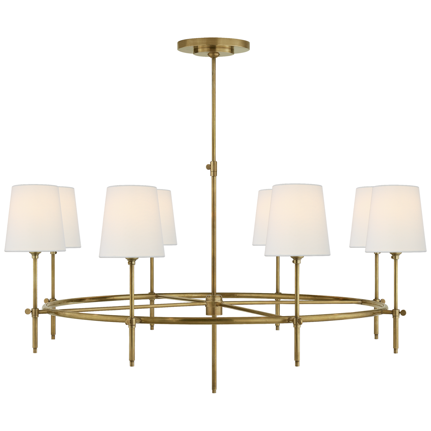 Visual Comfort Signature Bryant Four Light Chandelier In Hand-Rubbed  Antique Brass