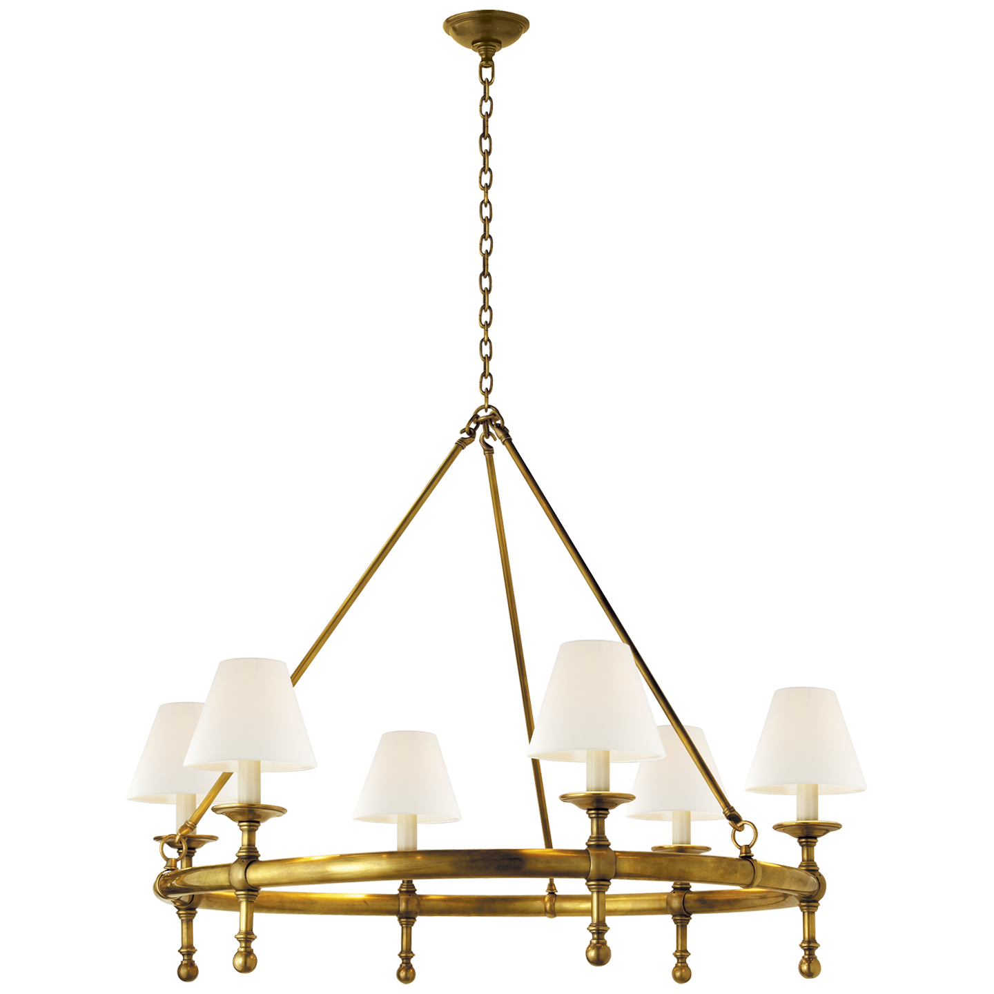 Classic Ring Chandelier by Visual Comfort Signature, SL 5812HAB-L