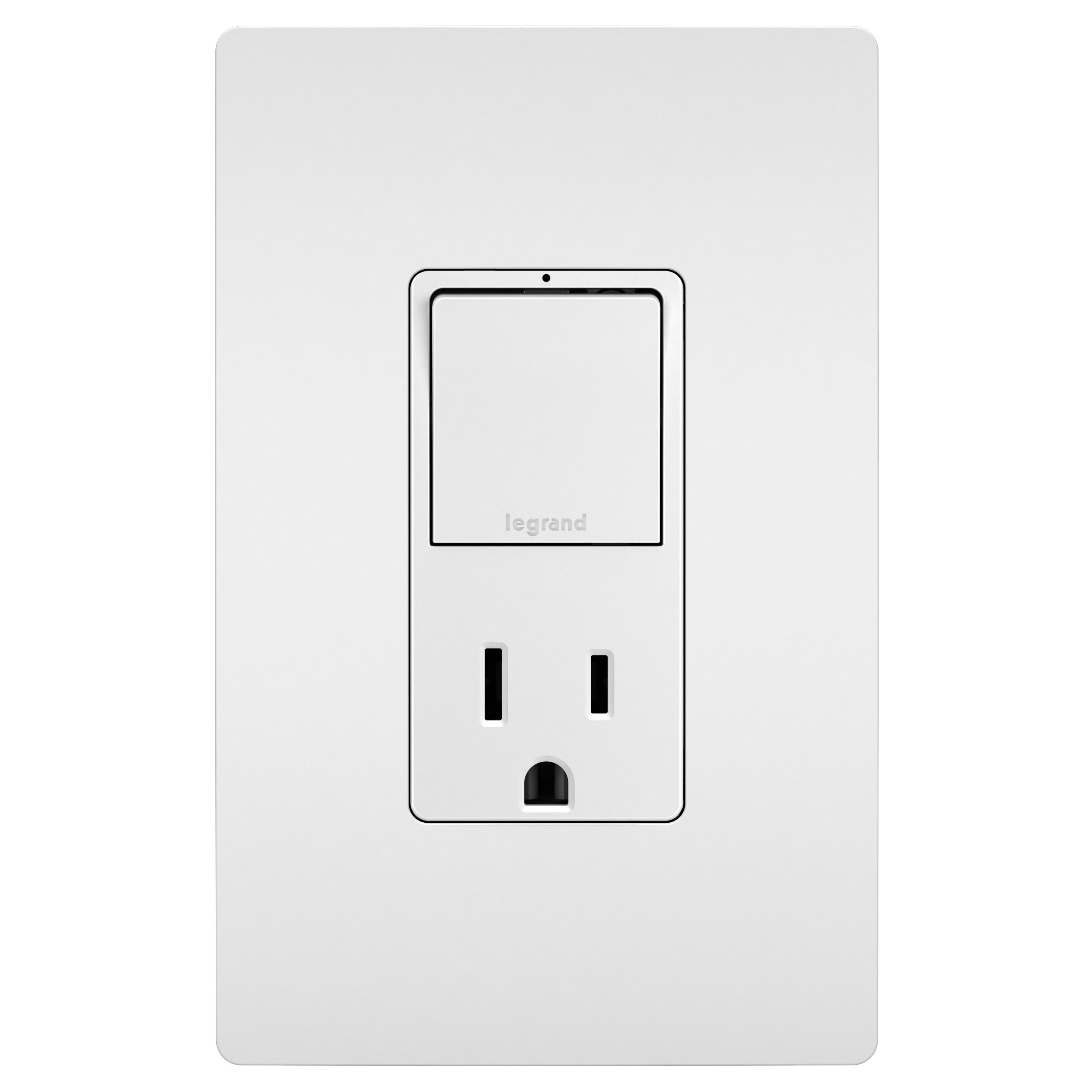 Legrand radiant Smart 15-amp Single-pole/3-way Smart Illuminated Rocker  Light Switch with Wall Plate, White in the Light Switches department at