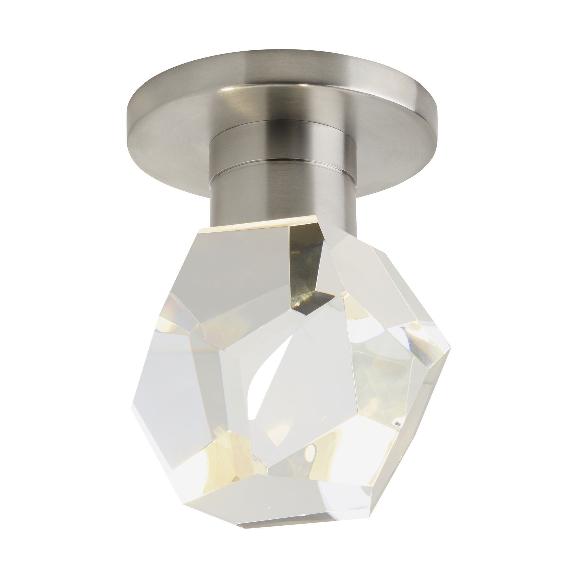 faceted flush mount light