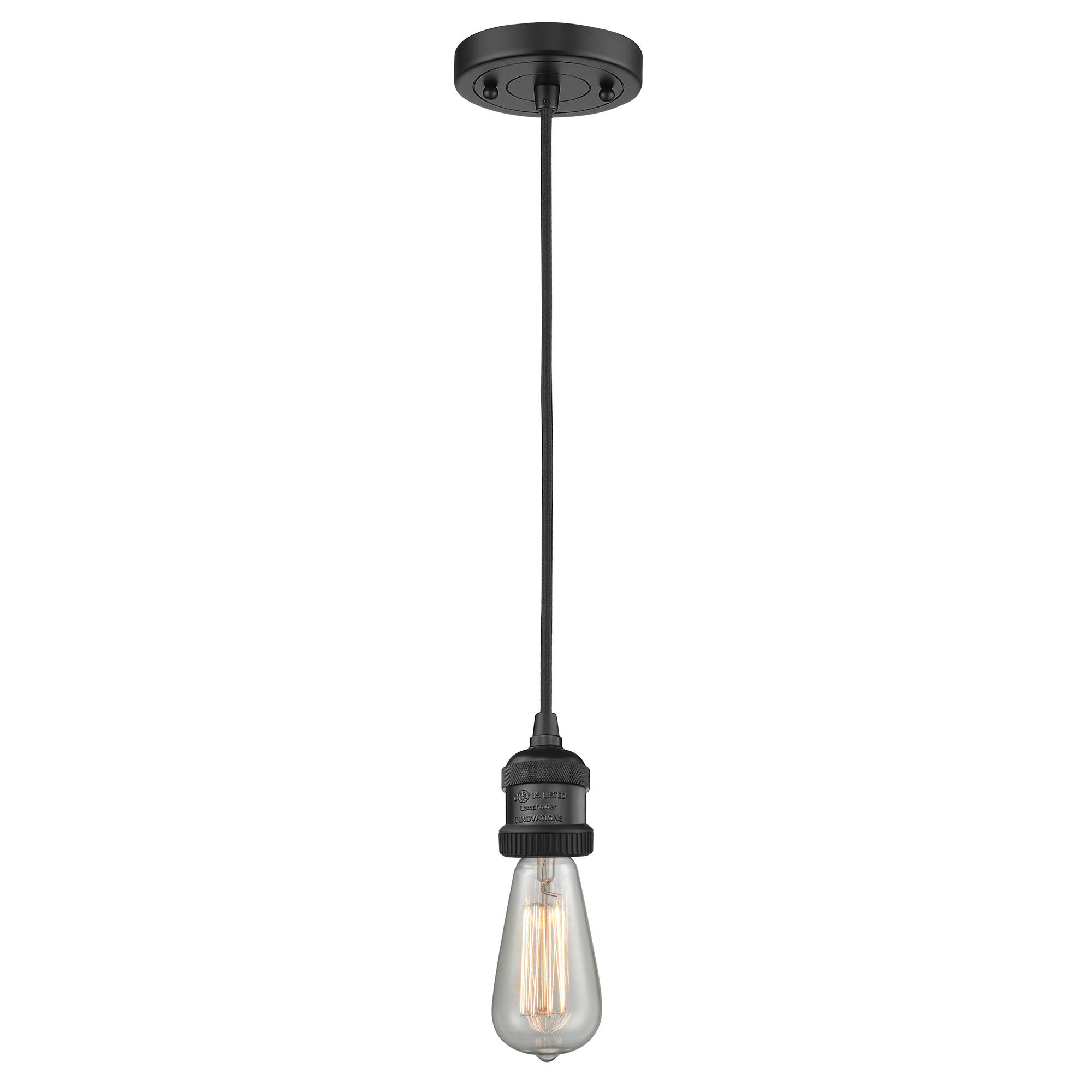 Bare Bulb Cord Mini Pendant By Innovations Lighting 200c Bk