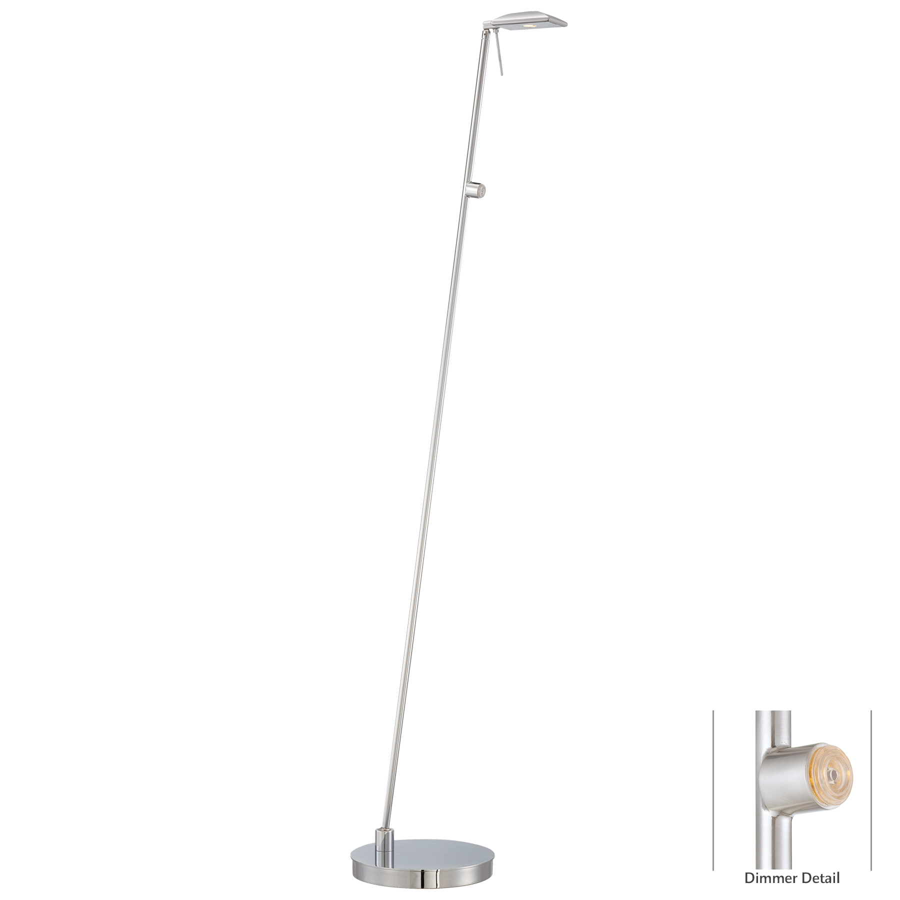 Georges LED Square Head Reading Room Pharmacy Floor Lamp by George Kovacs  P4324-077 GKV64330