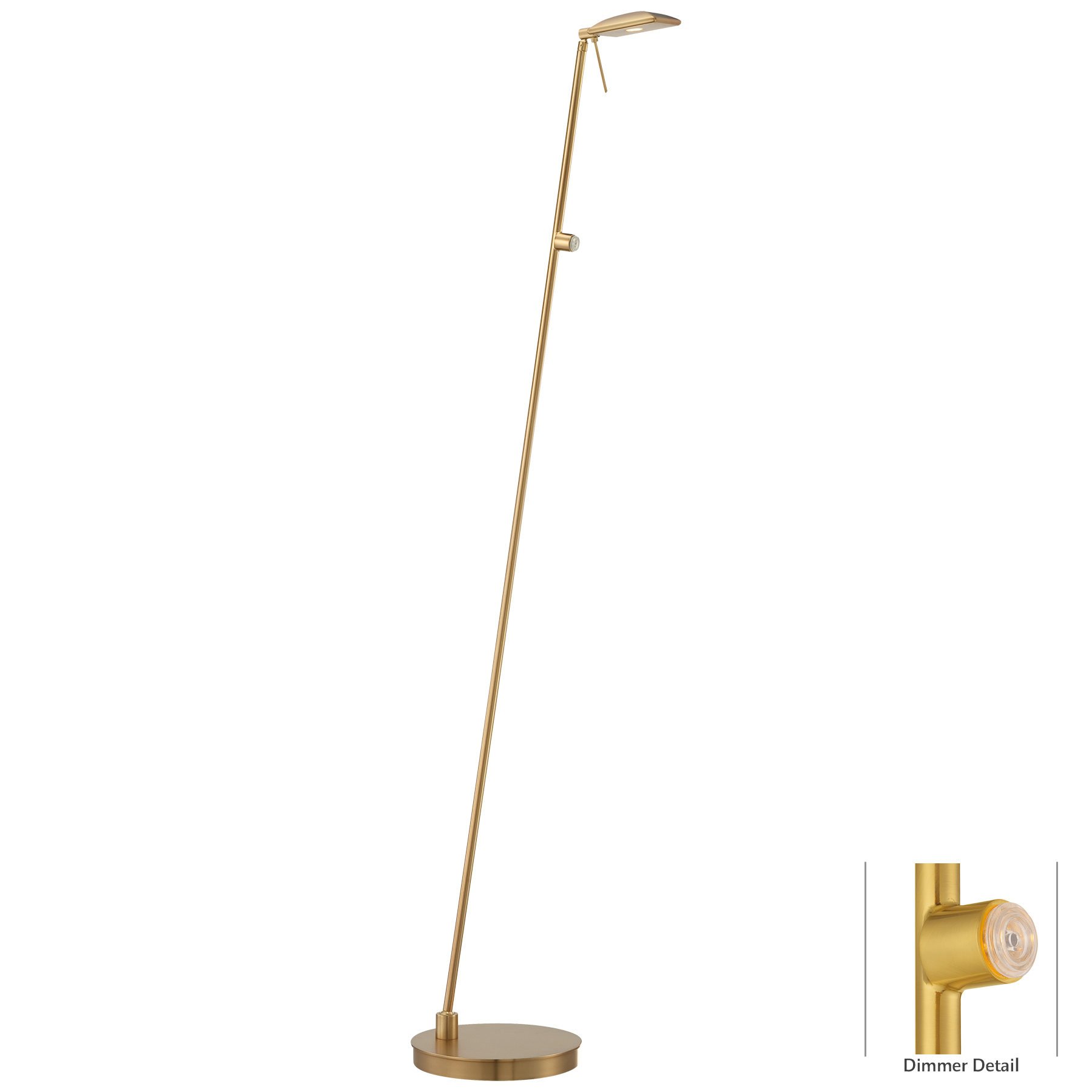 Georges LED Square Head Reading Room Pharmacy Floor Lamp by George Kovacs  P4324-248 GKV64332