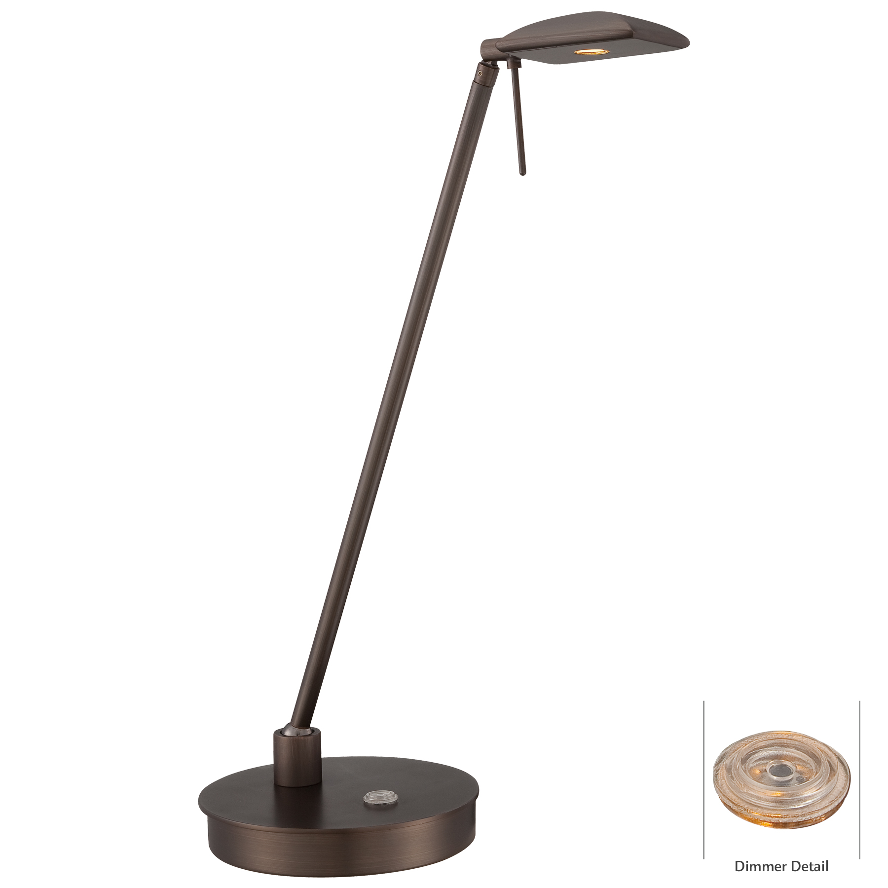 Georges Reading Room LED Square Head Desk Lamp by George Kovacs P4326-647  GKV64354